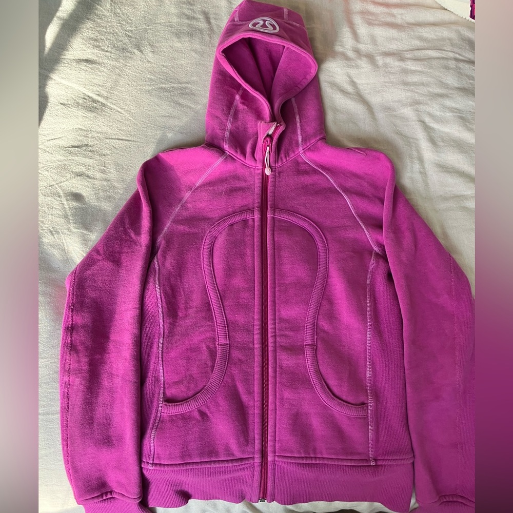 Lululemon Scuba full zip pink size 6 (used)